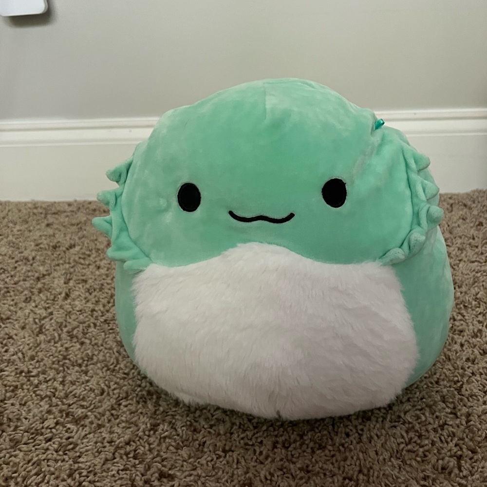 10-inch Green and White Plush Toy